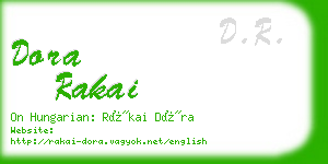 dora rakai business card